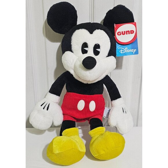 Gund Disney Mickey Mouse Plush Stuffed Animal Classic Toy Doll Corduroy 14" NEW - Picture 3 of 10